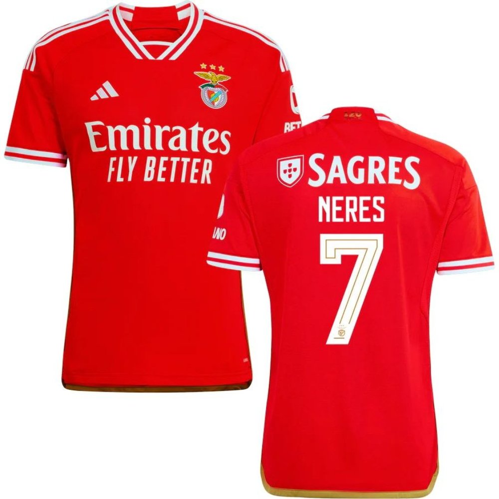 Benfica Fc David Neres 202324 Home Jersey Gem